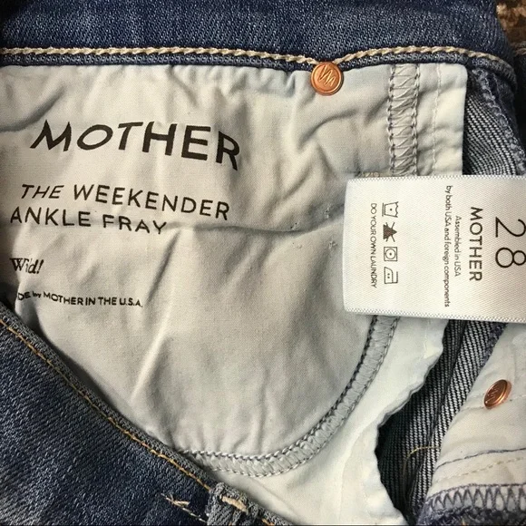 MOTHER the Weekender Ankle fray jeans in wild 28 - Picture 8 of 8